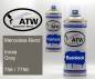 Preview: Mercedes-Benz, Imola Gray, 756 / 7756: 400ml Sprühdose + 400ml Klarlack - Set, von ATW Autoteile West.